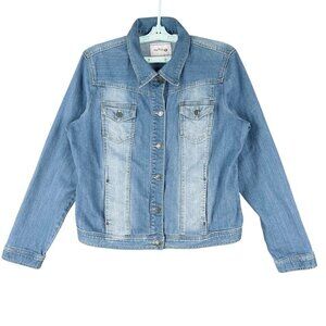 My Blue By Tchibo Women's Stretch Blue Medium Wash Denim‎ Jacket EU 44 US 12